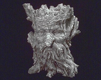 Tree Spirit Greenman Candle Holder Statue Medieval Woodland Fantasy Tea Light Branch Vine Forest Root Bark Man Face Folklore Home Decor