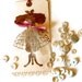 Gift Tags/ Set of 2/ Dressmakers Form / FREE U.S. SHIPPING/Raspberry and Chocolate Delight