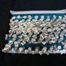 6 yards Silver metal heart Fringe with turquoise satin ribbon to altered your fashion and home designs