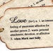 Personalized Wedding Wish Tag Favor Tag Love Definition Hang Tag Place Card Label Vintage