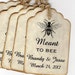 Personalized Wedding Favor Tags Wedding Gift Tags Wedding Wish Tags Meant To BEE Tags Escort Tags Place Cards / Labels / Gift Tags Vintage