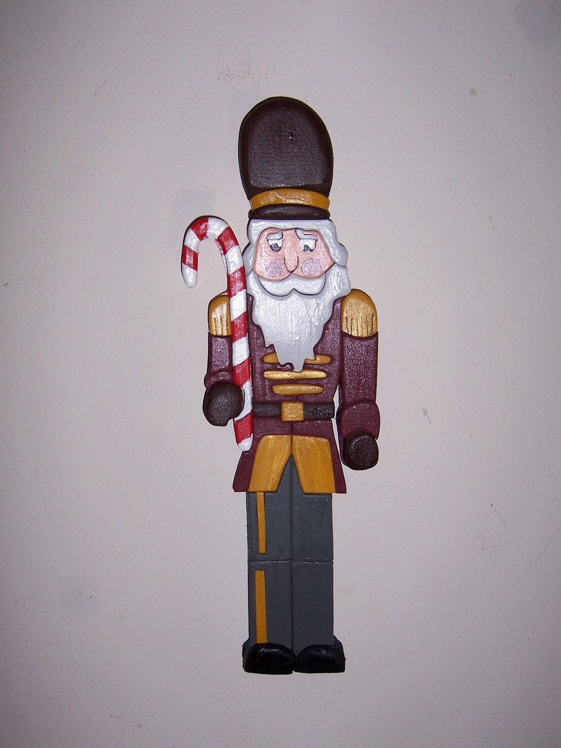 Handmade wooden Nutcracker wall plaque