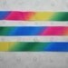 7.6 yds Primary Tie Dye Rainbow 5/8 shiny Baby headband FOE foldover elastic Hot Pink Emerald Green Cobalt Blue Yellow u783
