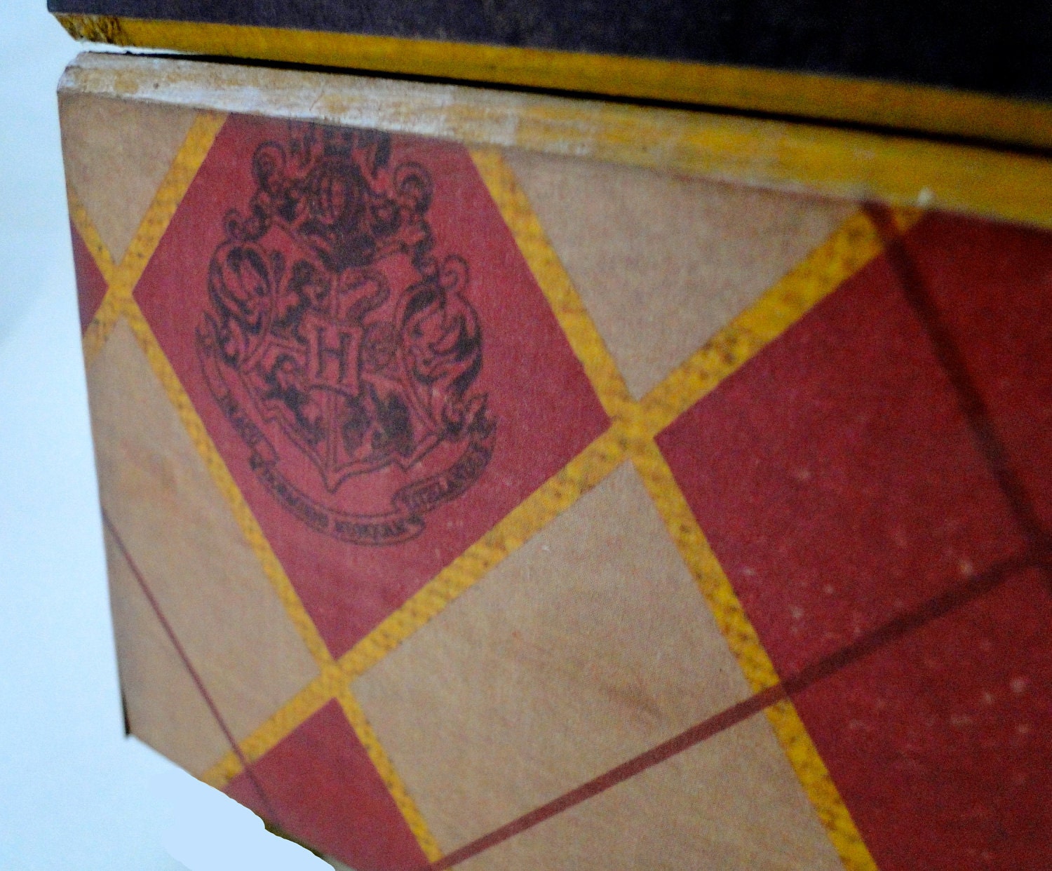 Harry Potter Golden Gryffindor Keepsake Trinket Box Vintage