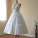 Merilyn - Retro Inspired Tea Length Wedding Dress. Vintage Style Organza Bridal Gown.