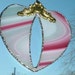 Victorian Pink Stained glass HEART suncatcher