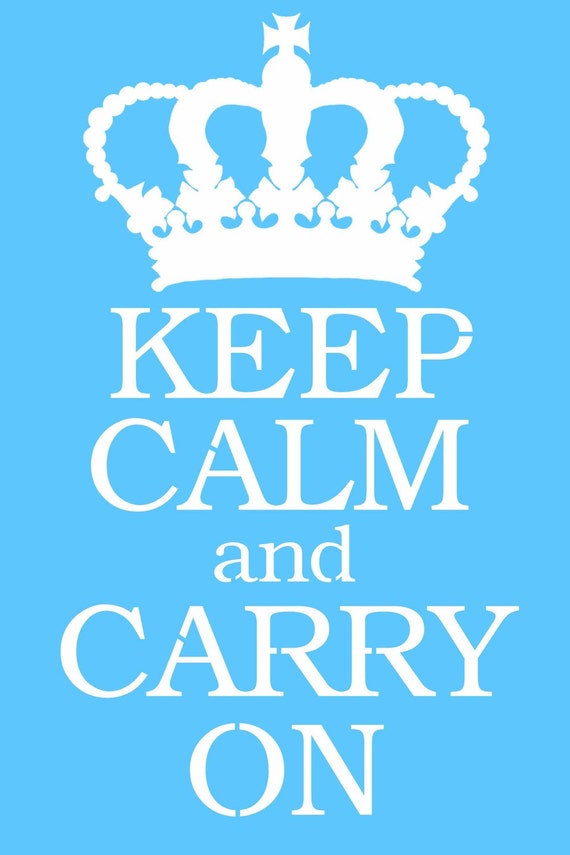 keep calm carry on crown