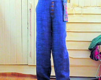light blue 100 percent hemp pants