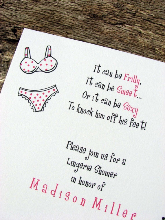 Lingerie Party Invitations 2
