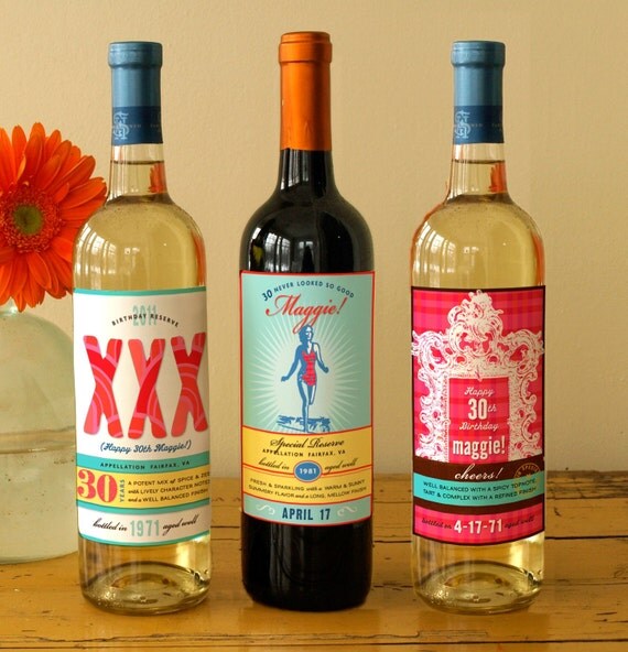 items similar to custom 30th birthday wine labels xxx items similar to custom 30th birthday wine labels xxx