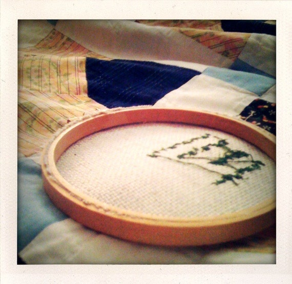 Cross Stitch Embroidery Hoop Wall Art