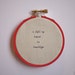 Red Wall Hanging - i left my heart in brooklyn - cursive on fabric (free gift wrapping)