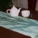 Turquoise trees on table runner