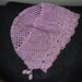 Antique 1920's Lavender Crocheted Bed Cap