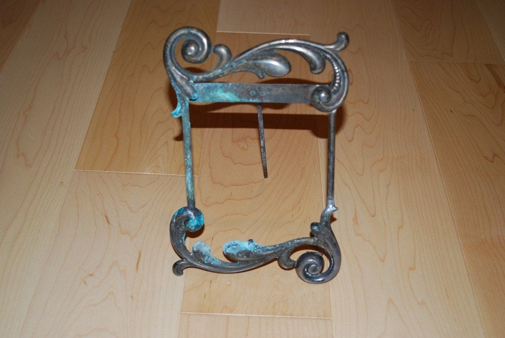 Antique Victorian Metal Picture Frame/Stand