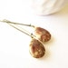 Custom Order for Amanda - Gold Glitter Earrings - Vintage Glass Earrings, Long, Bridal Jewelry, Wedding Accessory, Ivory, Brown, Caramel