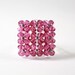 Blingy Crystal Square Cocktail Ring with Magenta Swarovski Crystals