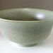 Large, Elegant Pistachio and Grey Art Bowl / Wheel-Thrown Stoneware / "KASKA"