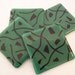 FUSED GLASS COASTERS - Jade Green and Black Fused Glass Coasters - Set of 4, Green Black Coasters, Coasters for Glasses, Glass Coasters