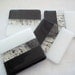 Bold Black and White Stripe Glass Coasters - Set of 4