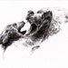 Bears at Play - Original Charcoal drawing