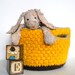 Kids Storage Basket - Wool Felt Basket - Dandelion