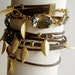 Multi Leather Gold Leaf Feather Swarovski Crystal Wristband Bracelet necklace