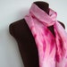 A Hand Painted Fuchsia and Pink Crepe de Chine Silk Scarf