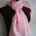 Romantic Pink Handpainted Silk Scarf with Butterflies