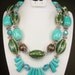 TURQUOISE and Ceramic CHUNKY WESTERN Cowgirl Necklace - CheYeNNe