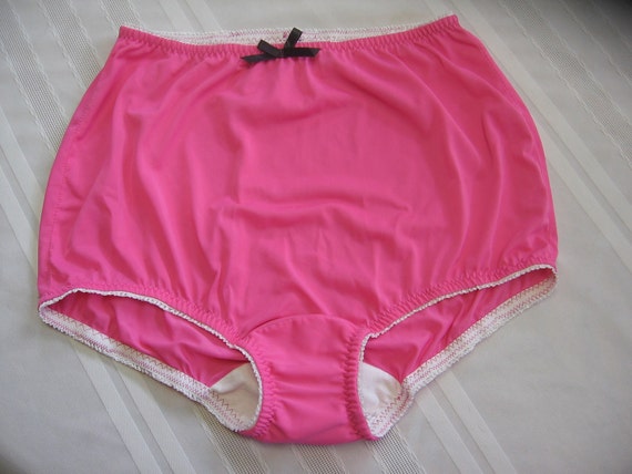 Vintage Style Bubblegum Pink Full Brief Panties by flirtandfrill