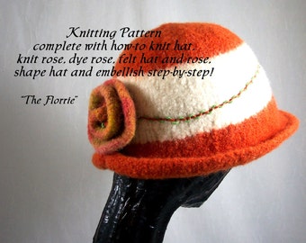 Knitting Pattern Knitted Felt Hat The Florrie Pattern
