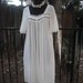White Nylon and Lace Full Length Nightgown