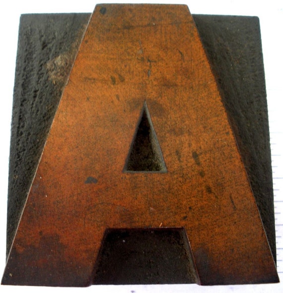wood block printpress letters