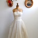 Vintage 1950s Wedding Dress - 50s Strapless White Tulle - The Ava