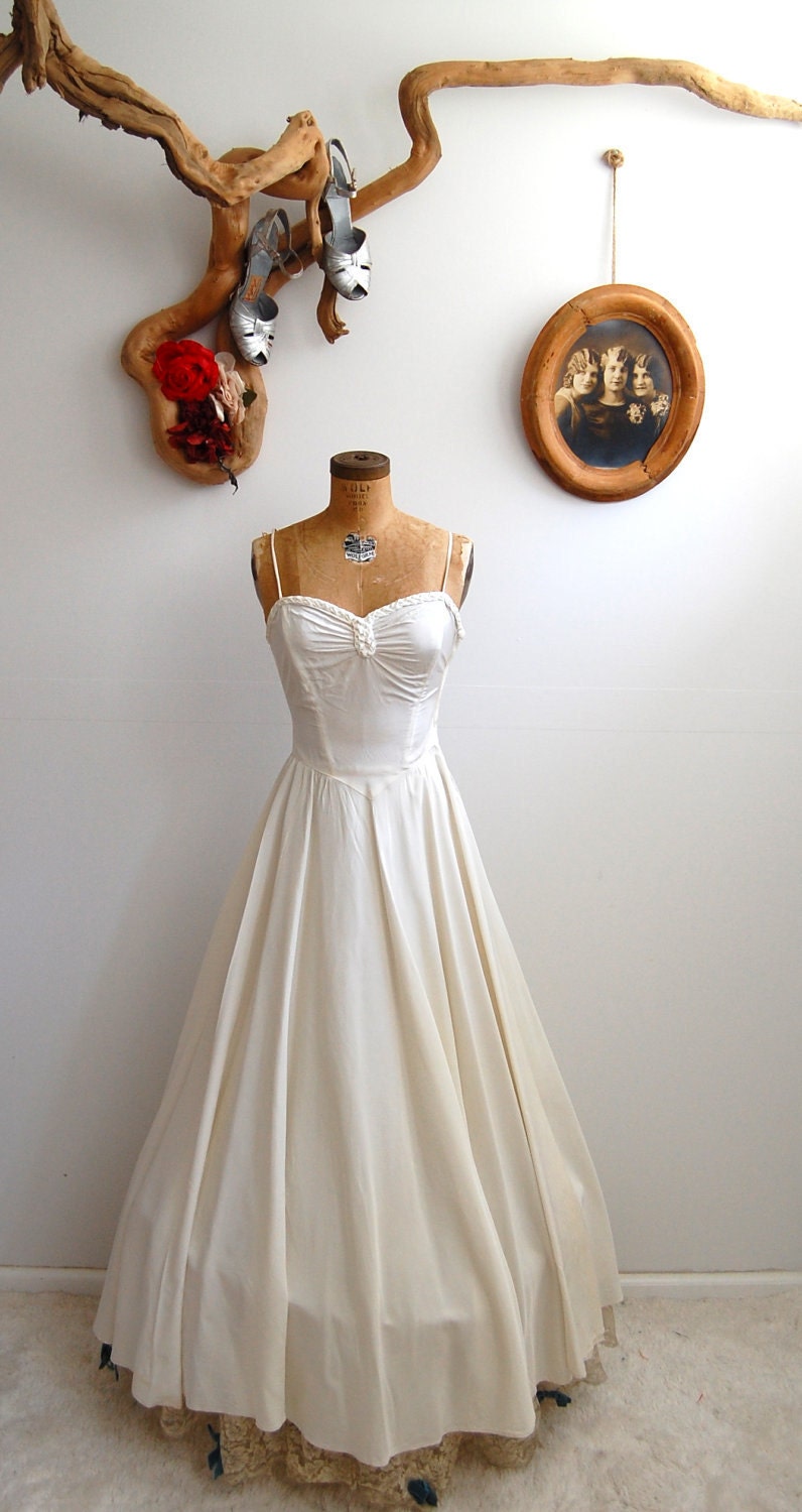 ON HOLD Vintage 1930s Wedding Dress 30s Bridal Gown The