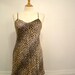 Vintage 80s Leopard Print Boudoir Pin Up NIghtie SMALL