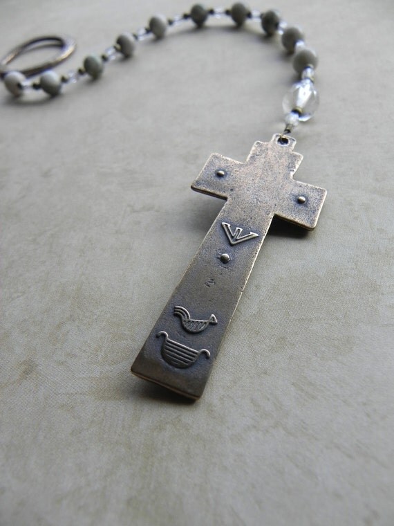 Irish Penal Rosary Catholic Pocket Rosary in Green Gemstone