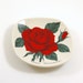 Arabia Botanical Red Rose Pin Dish or Plate - Designed by Esteri Tomula - Rosa Baccara
