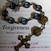 Ecumenical / Anglican Prayer Beads / Chaplet - Bronze and Periwinkle Blue Glass