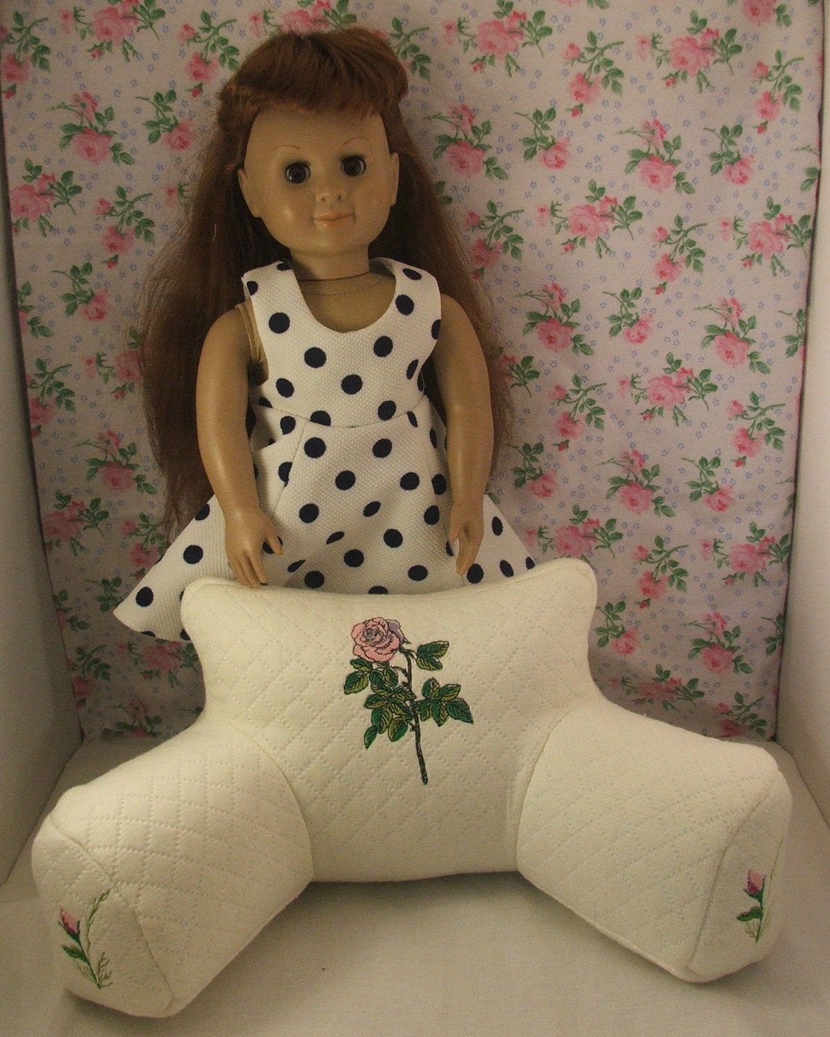 Arm pillow for American Girl dolls by SewFineInteriors on Etsy