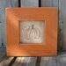 Primitive Pumpkin Framed Stitchery . . . fall autumn pumpkin stitchery halloween thanksgiving handmade frame country