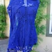 The Cobalt Blue Bayou Pima Cotton Knitted Lace Shawl