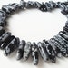Snowflake Obsidian Stick / Briolette Natural Stones (40) Pieces /This Is Not A Necklace