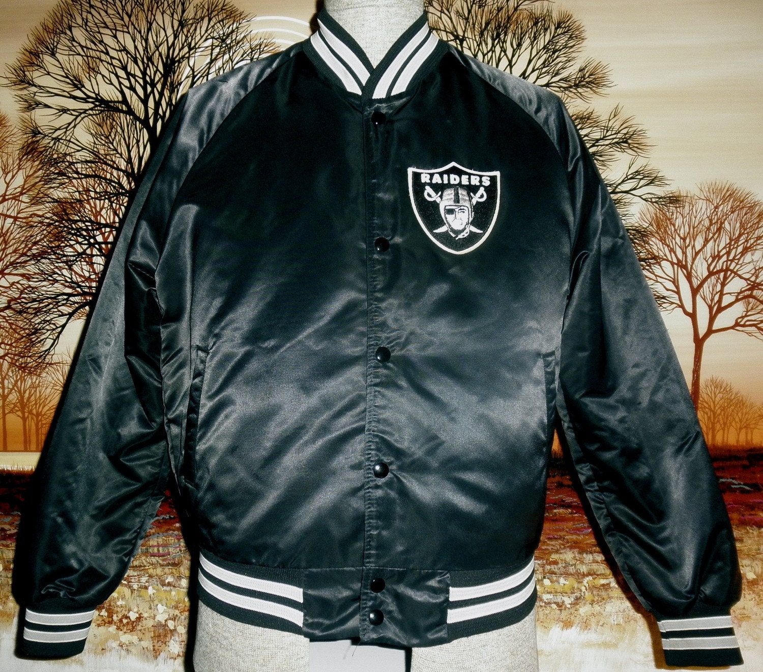 Vintage Oakland / Los Angeles Raiders Men's Satin Jacket