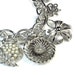 Silver Charm Necklace, Chunky Charm Necklace, Upcycled Vintage