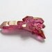 Double Terminated Ruby Rose Aura Quartz Crystal DT Cluster Point