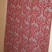 Red Damask Print on Linen Shower Curtain STRIKING