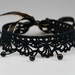 Black Evening Choker with Black Beads
