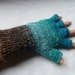 fingerless gloves with silk mohair wool uk seller